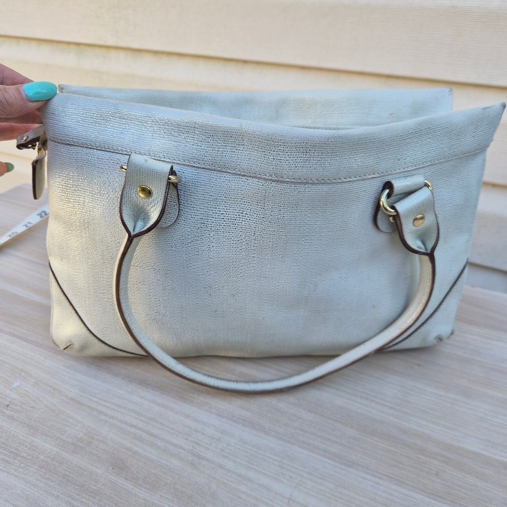 Kate‎ Spade Triple Compartment Tote Metallic Textured Leather
